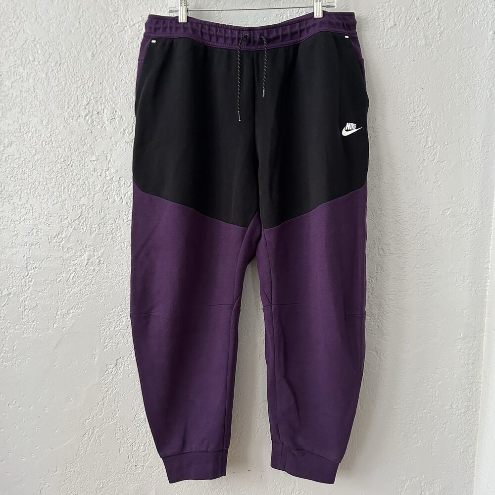 Nike Sportswear Tech Fleece Jogger 3XL Grand Purple/ Black Colorblock *flaw